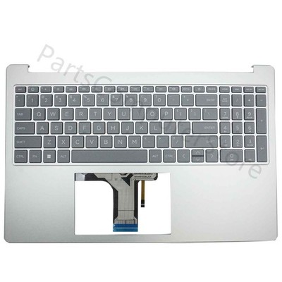 HP 15-FC 15-FD 15-FC0000 15.6'' Silver Palmrest Keyboard Backlit N32715-001 A+ US