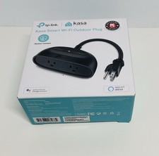 Kasa Smart Outdoor Smart Plug KP400 Smart Home Wi-Fi Outlet 2 Sockets New 