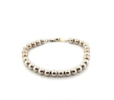 7  x 6mm 925 Sterling Silver Ball Beaded Bracelet 7.5g