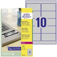 200Er Multipack Avery-Zweckform L6012-20 Typenschild-Etiketten 96 X 50.8 Mm