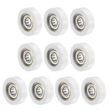 10x38x12mm Ball Bearing Guide Pulley Roller, 10PCS Nylon Round Wheel 6000ZZ