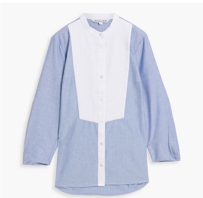 NWT - VERONICA BEARD Naya Top Light Blue Button Down Shirt. Size 8. MSRP: $358
