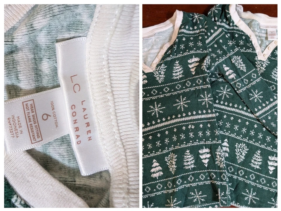 1 Lauren Conrad Kids Christmas/ Winter Pajamas - Image 2 of 2