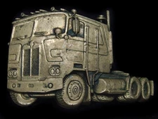 TB07174 VINTAGE 1978 CUT-OUT **SEMI-TRUCK CAB** SOLID BRASS BARON BELT BUCKLE
