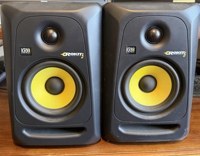 KRK Rokit 5 Studio Monitor Speakers Pair RP5 G3 Powered Monitors Tested Working