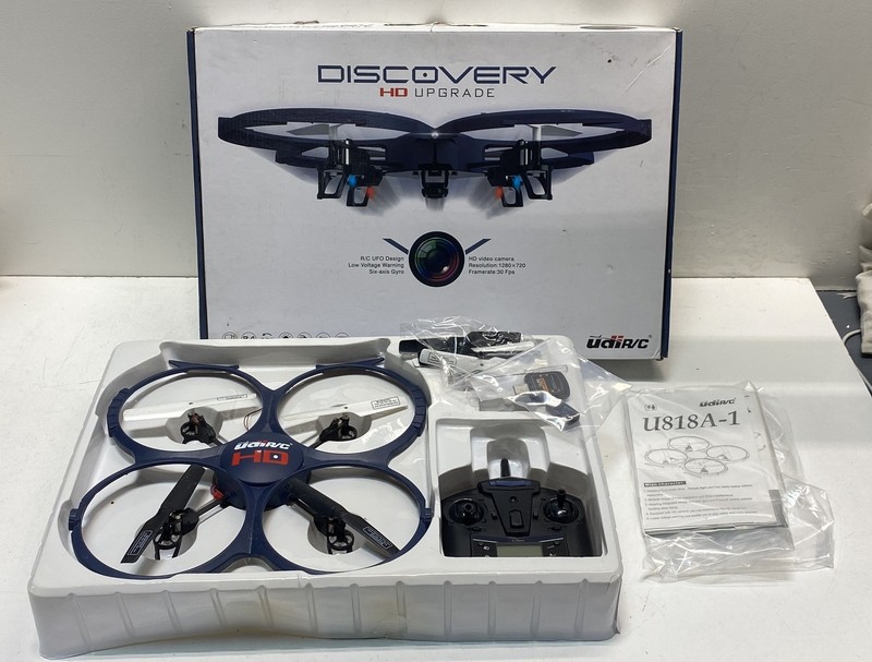 UDIRC Discovery HD Upgrade U818A-1 Quadcopter Drone Camera 2.4GHz 7 Batteries