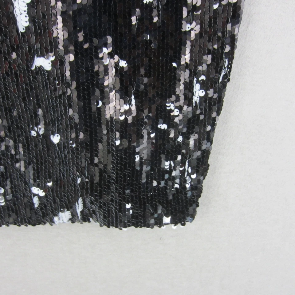 Dress The Population Dress Womens Medium 12 Black White Sequins Two-Way Sheath - image 4 of 4