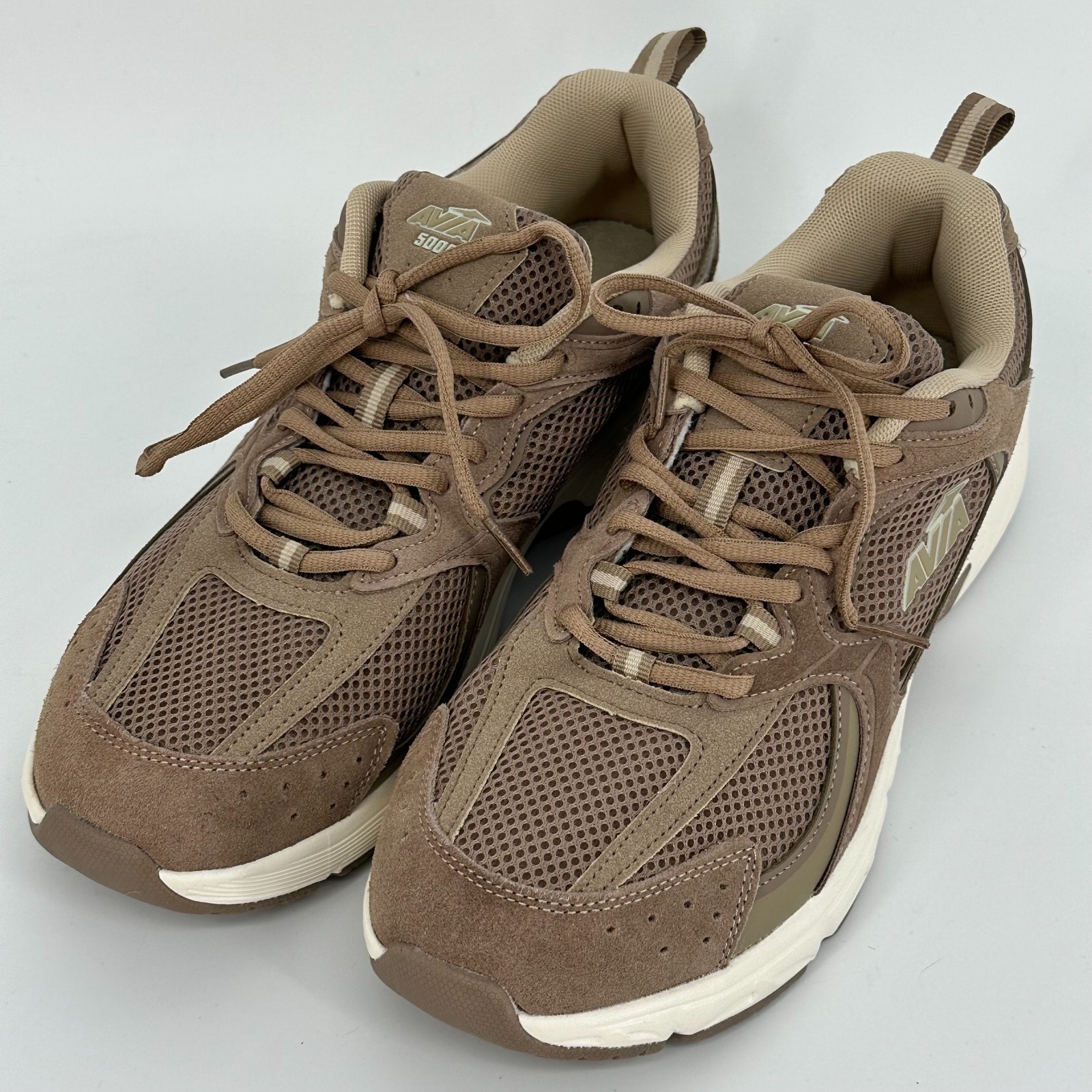 Avia 5000 Men’s Athletic Walking Sneakers Brown Suede Mesh Comfort 11.5 NWOT