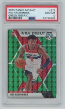2019-20 Panini Mosaic Green PSA10 Rui Hachimura Washington Wizards #275