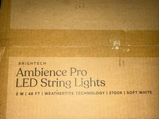 Brightech Ambience Pro 48 Ft Waterproof LED String Light Dimmable Commercial