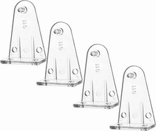 4pcs Clear Hold Down Brackets Bottom Rail Clips for 2 High Profile Window Blinds