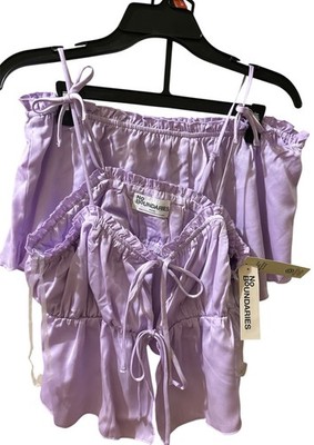 No BOUNDARIES Size M 8_10 Pajama Set Purple Color
