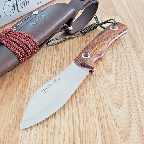 Nieto Chaman Nessmuk Fixed Knife 4" Bohler N690 Steel Blade Cocobolo Wood Handle