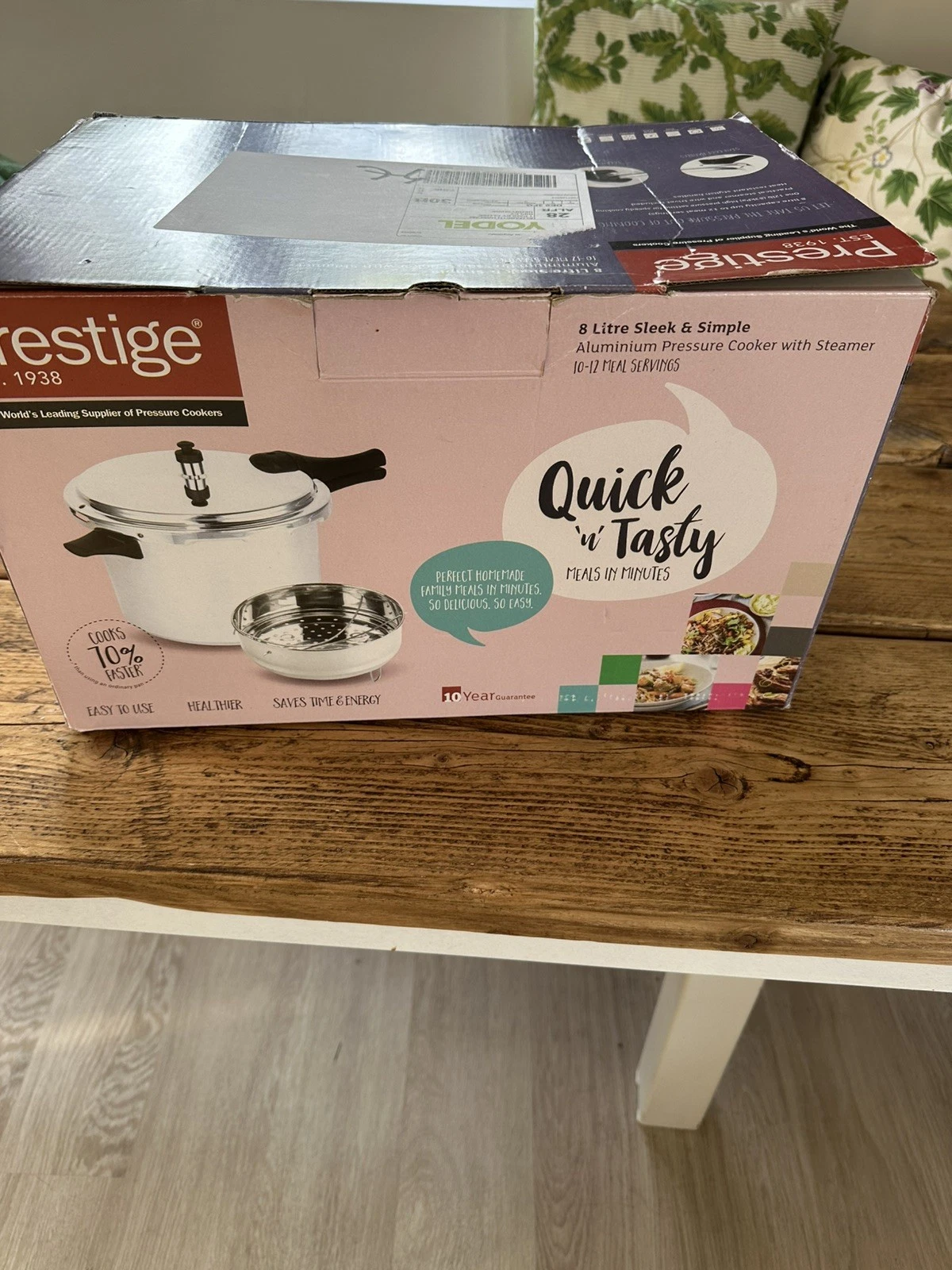 Prestige Sleek & Simple 8L Aluminium Pressure Cooker Steamer new unopened box