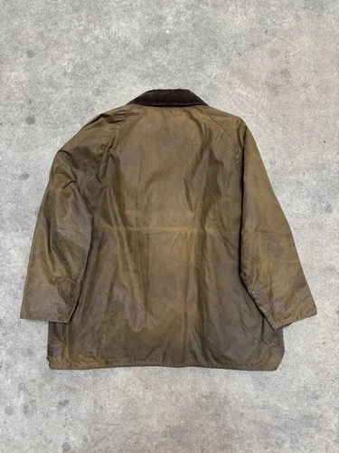 Barbour Classic Beaufort Waxed Jacket Olive Brown Made in England (XL) image 14