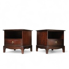 Vintage Pair Of Stag Minstrel Bedside Cabinets / Tables