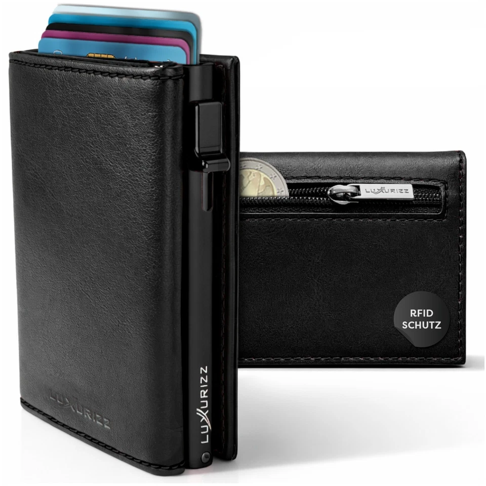 Luxurizz® Slim Wallet Magnetvershluss Rfid Schutz Portmonee Geldbörse Geldbeutel - Bild 1 von 4