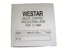 Westar 80mm FL Speed F2.0 35mm Cine Projector Lens New MIB 