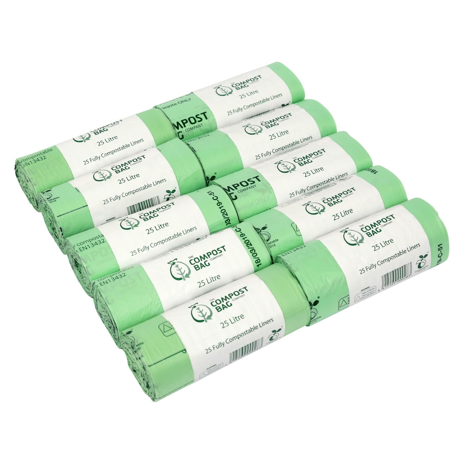 Compost Bag Compostable Big Caddy/Pedal Bin Liners 250x 25L bags EN13432
