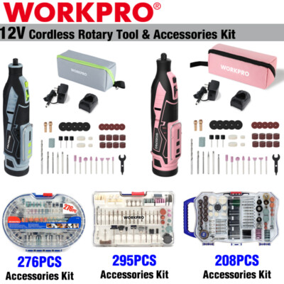 #ad #ad WORKPRO 12V Cordless Rotary Tool Kit 7500 32000 RPM 276PC 295PC 208PC Accessory $29.99