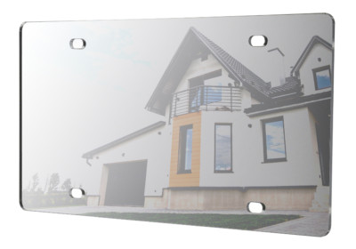 12 Pack Blank Mirrored Acrylic License Plate 6'' x 12'' Chrome Look USA Laser Cut