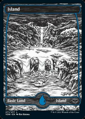 MTG Innistrad Crimson Vow L Island #271 Full Art Eternal Night