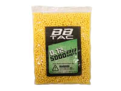 BBTac Airsoft BBs 6mm High Performance 0.12 gram pellets .12g ammo 10,000 YELLOW