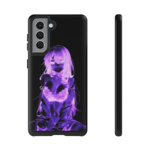 Anime Tough Case for iPhones, Galaxy and Pixel Glowing Neon Waifu Girl Manga - Picture 183 of 197