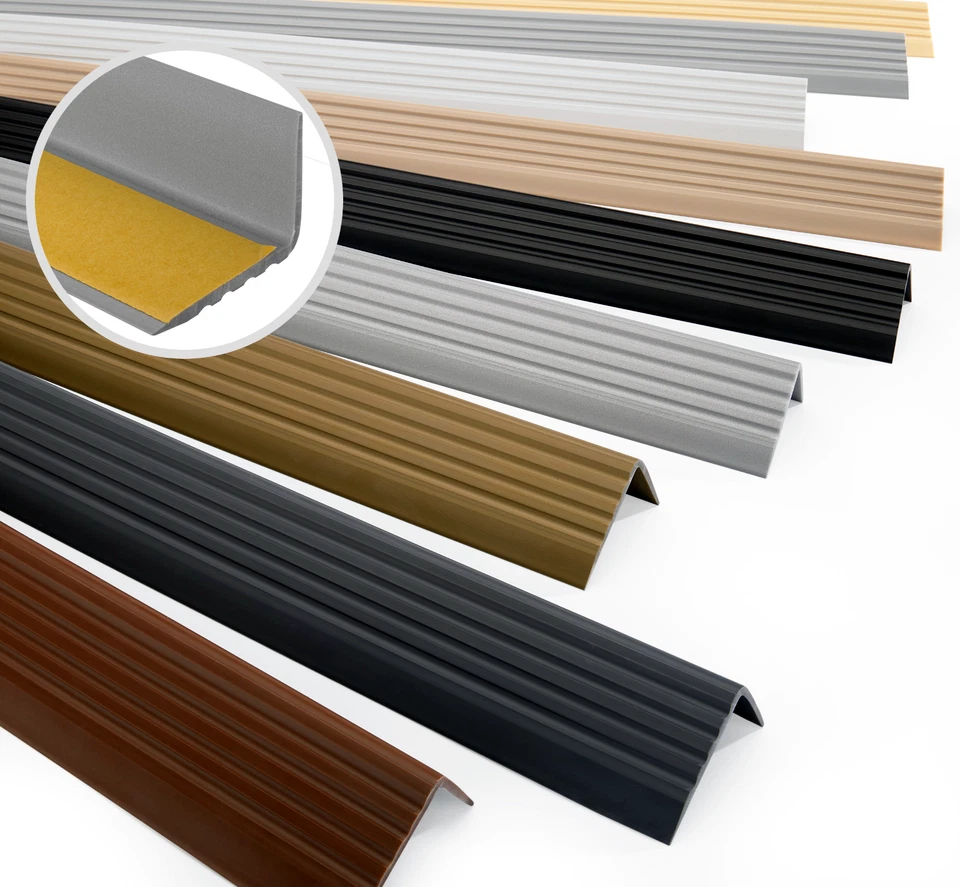Nez de marche profil d’angle PVC autoadhésif 40x25mm antidérapant - Photo 1/4