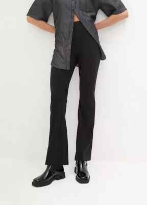 FREEMANS Black Elasticated Boot-Cut Trousers   Plus Size  UK 20     (FS86-13)