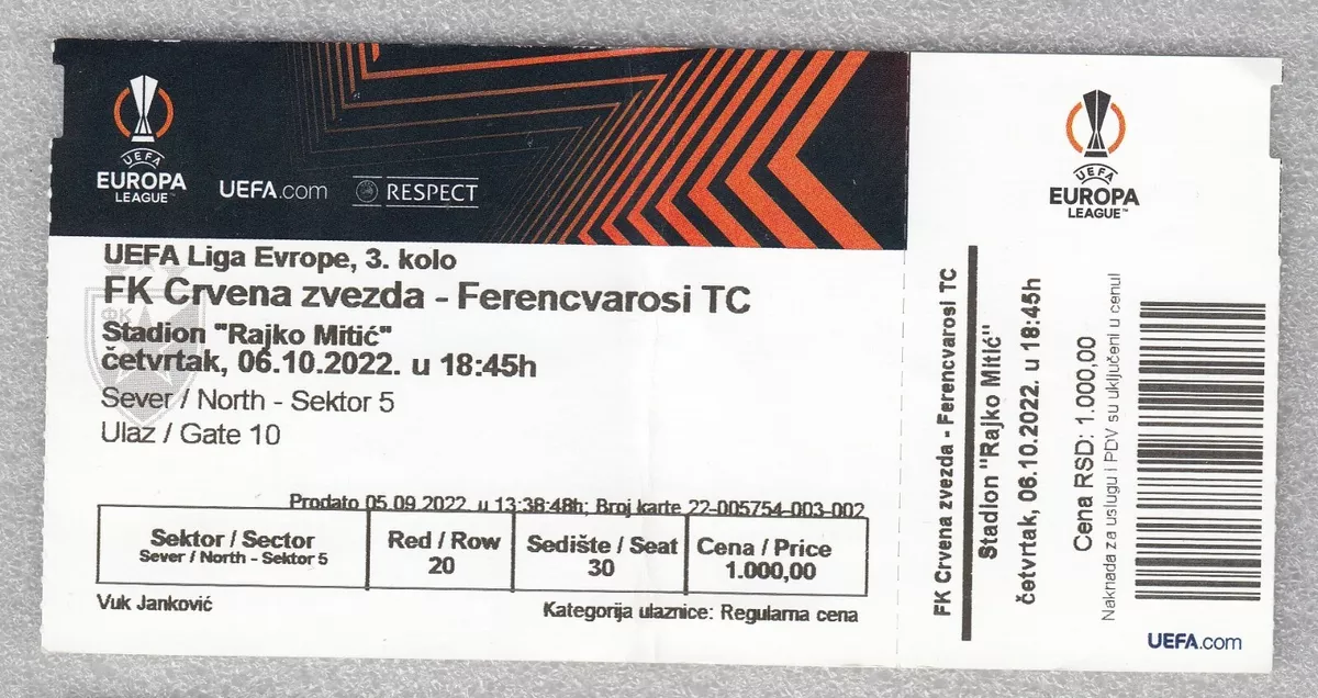 Ferencvarosi TC football Tickets on sale now