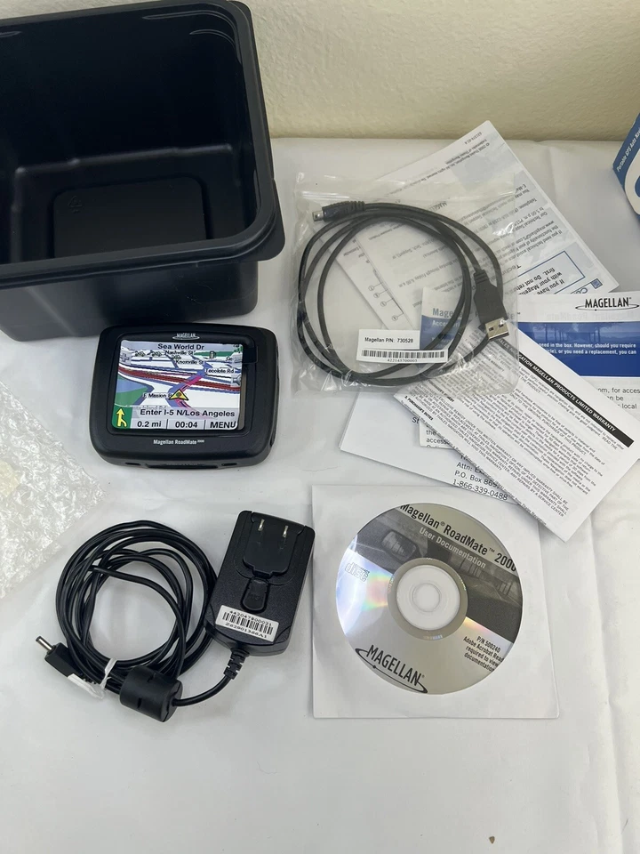 VINTAGE Magellan Roadmate 2000 GPS 3.5" LCD Touch Screen Navigation READ - Image 2 of 4