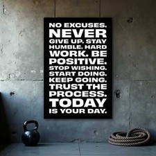 Motivational Poster - Inspiring Wall Art for Office or Home Gym