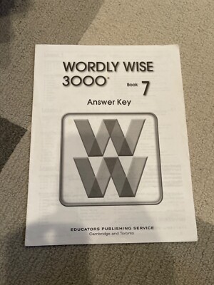 Wordly Wise 3000 Book 7 Answer Key by Elissa Gershowitz (2007, Trade Paperback)