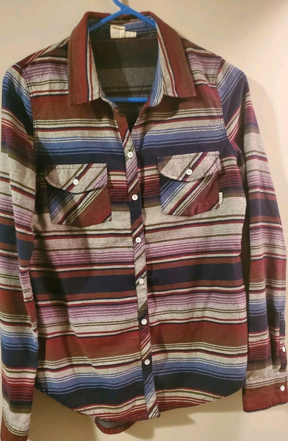 ROXY Southwest Aztec Striped Button Front Long Sl… - image 2