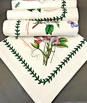 Pimpernel ''Botanic Garden'' Sweet Pea & Lilac Flowers - Four 18'' Cotton Napkins