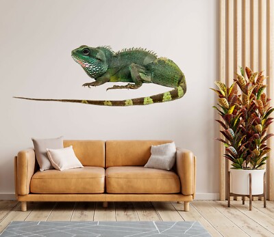 3D Grün Chamäleon C531 Tier Wallpaper Wandbild Poster Wandaufkleber Abziehbild