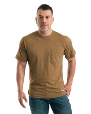 Berne Lightweight Performance Short Sleeve Pocket T-Shirt Berne BSM38 BR Hea Bro