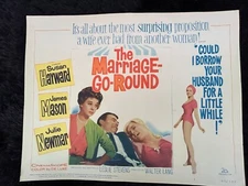 THE MARRIAGE GO-ROUND Orig 1960 Movie Lobby Card Poster JULIE NEWMAR/JAMES MASON