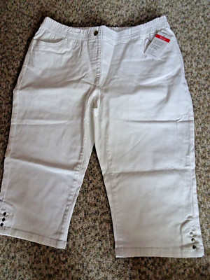Bequeme Schlupf-Capri-Jeans Witt Weiden, Gr. K 24,48, weiß, Modell Nizza Neu H5m