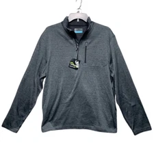 Pga Tour Mens Caviar Long Sleeve 1/4 Zip | TNL Grey Heather | Small