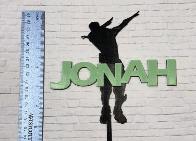 Dab Silhouette Fortnite Celebration Custom Cake Topper - Image 4 of 4