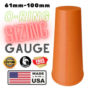O-Ring Gauge Sizing Cone Measuring Tool 3mm-30mm & thickness chart
