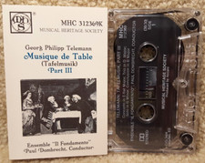 Vintage Cassette Tape Georg Philipp Telemann Musique De Table Part III
