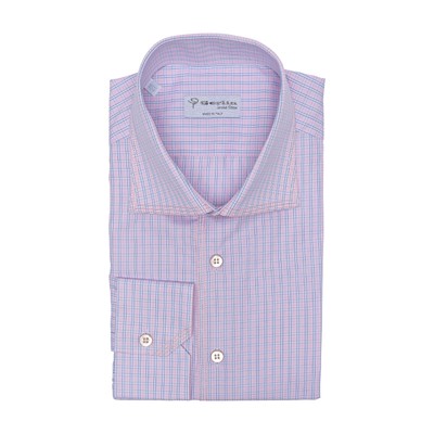 690$ LUXURY GERLIN Shirt Pink ''TRIPLE STITCHED'' ALUMO Cotton  4M ZILLI
