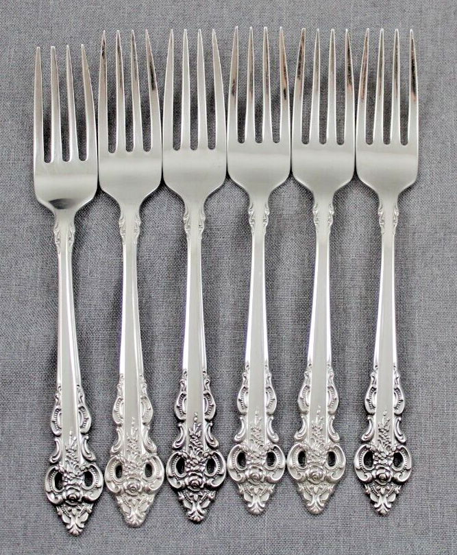Oneida Community Stainless Flatware Silverware Cherbourg Set of Dinner  Forks