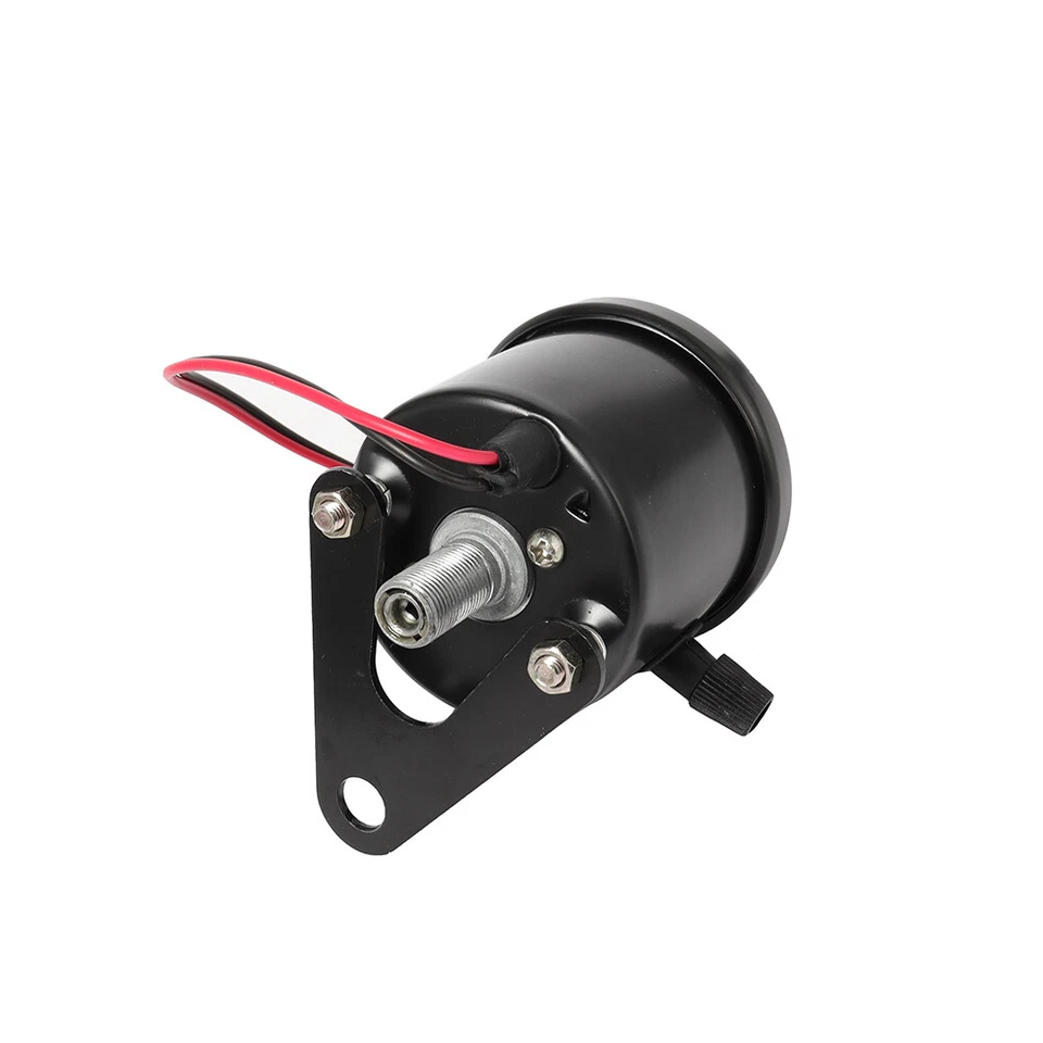 Negro Universal Odómetro Velocímetro Tacómetro Medidor Café Corredor Moto 12V Foto 4 de 4