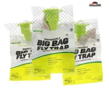 3 PACK!!!  Rescue! Outdoor Disposable Big Bag Fly Trap ~   Buy more and save !