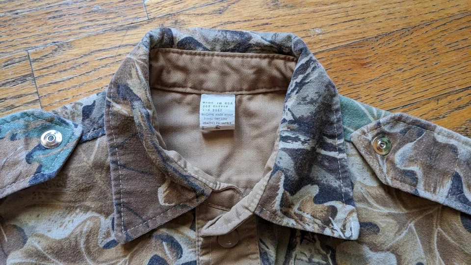 Vtg Tactical Hunting Fishing 4 Pocket Mens Short Sleeve Snap Up Shirt USA - Image 2 of 4