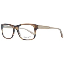 GANT GA3224 050 Striped Havana Square Plastic Eyeglasses Frame 53-18-145